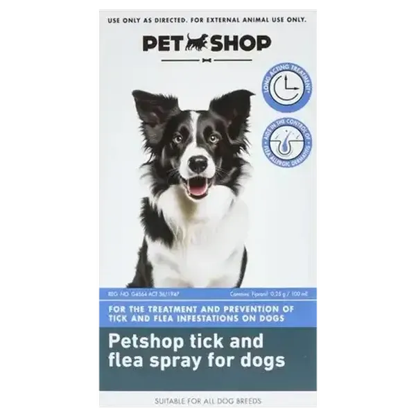 Petshop Tick & Flea Spray for Dogs 250ml