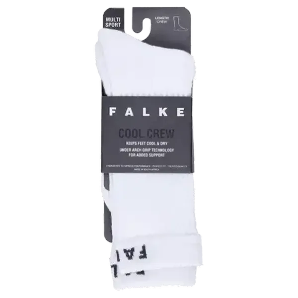 FALKE White Cool Crew Socks Size 4-7