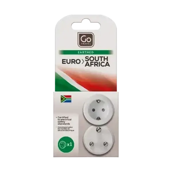 Go Travel Earthed EURO to SA Travel Adaptor