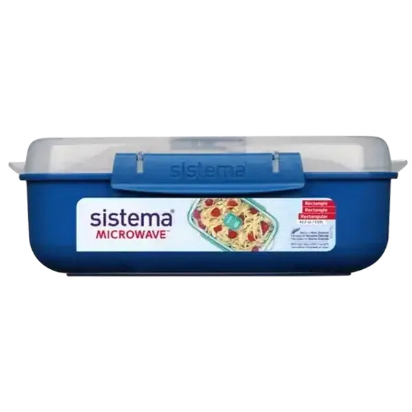 Sistema Blue Rectangular Microwave Container 1.25L
