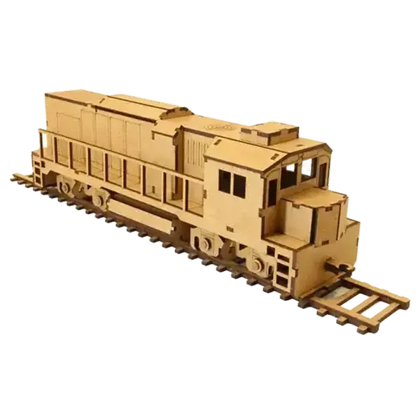 Wow We 3D Wooden Model Train Diesel Locomotive