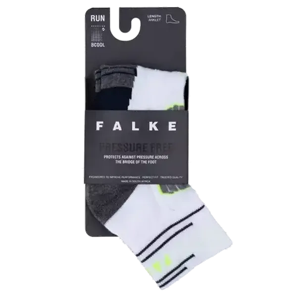 FALKE White Pressure Free Anklet Socks Size 7-9