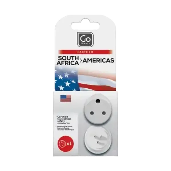 Go Travel Earthed SA to USA Travel Adaptor