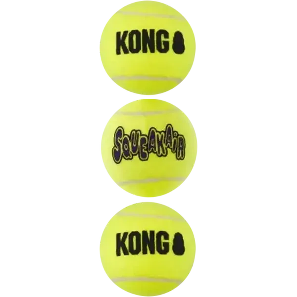 Kong Medium Yellow Airdog Squeekair Tennis Balls 3-Pack