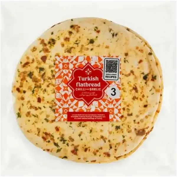 Indian Affair Chilli and Garlic Turkish Flatbread 3 Pack