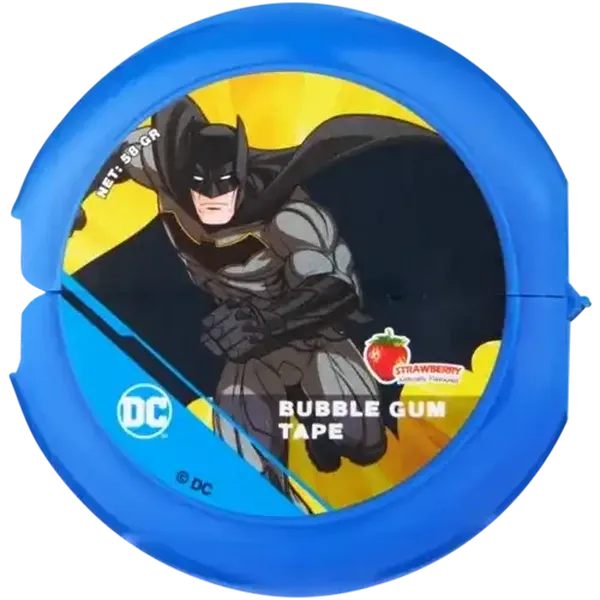 Justice League Strawberry Flavoured Batman Bubble Gum Tape 58g