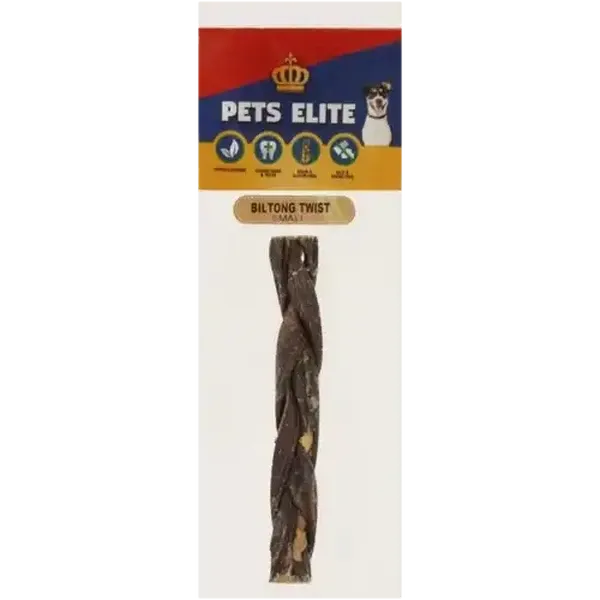 Pets Elite Beef Biltong Twist Dog Treat 50g