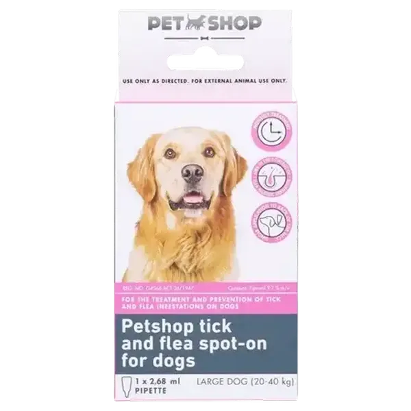 Petshop Tick & Flea Large Dog Spot-On 2.68ml