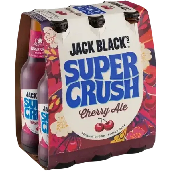 Jack Black's Super Crush Cherry Ale Bottles 6 x 330ml