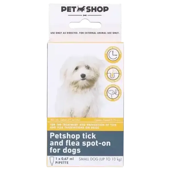 Petshop Tick and Flea Spot-On for Dogs 0.67ml