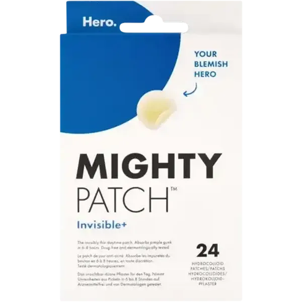 Hero Mighty Patch Invisible+ Hydrocolloid Patches 24 Pack