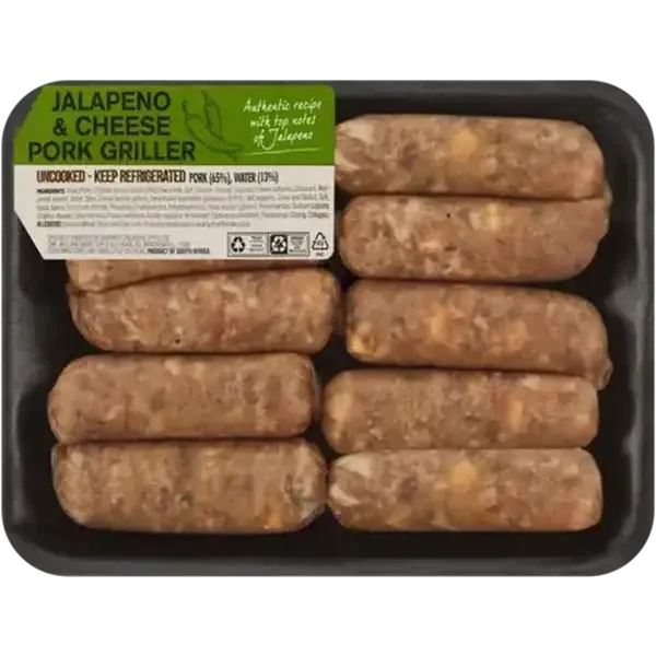 Butchery Jalapeno & Cheese Pork Griller Per KG