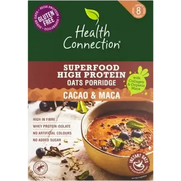 Health Connection Wholefoods Cacao & Maca Superfood High Protein Oats Porridge 8 x 50g