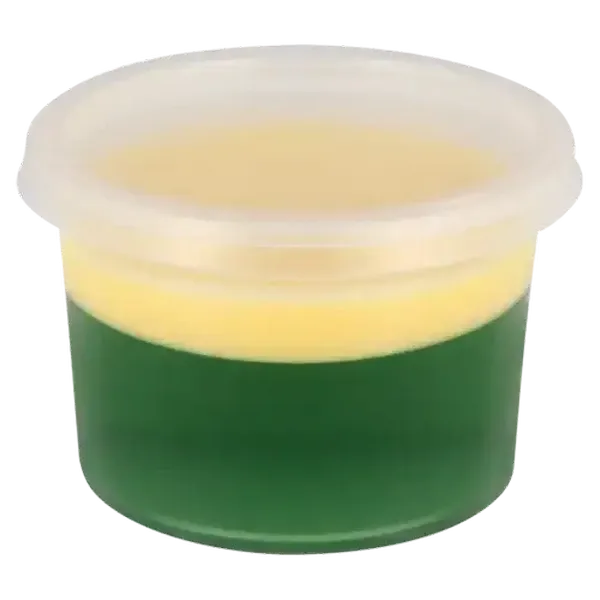 Green Jelly & Custard Desserts