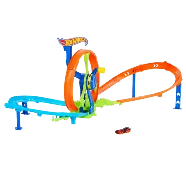 Hot Wheels Toy Car Track Set, Launch and Loop Playset & 1:64 Scale Die-Cast Vehicle