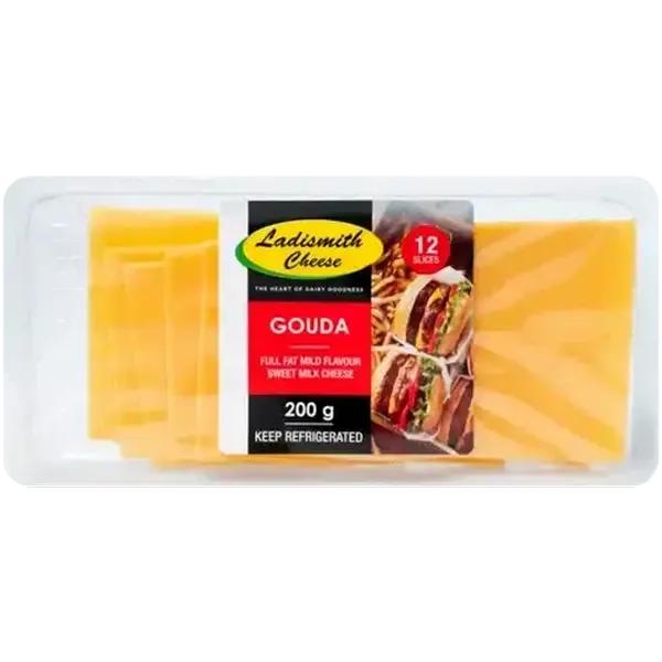 Ladismith Full Fat Gouda Cheese Slices 12 Pack