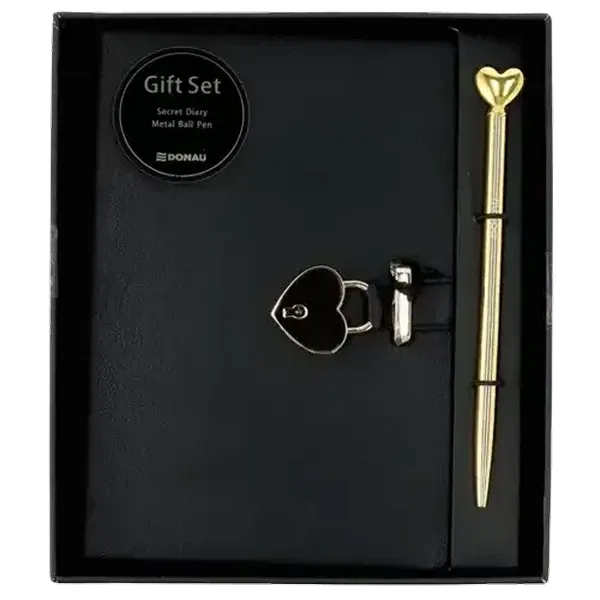 Donau Black A5 Journal with Pen