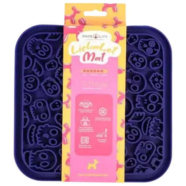 Dog's Life Navy Cute Punk Lickalot Mat