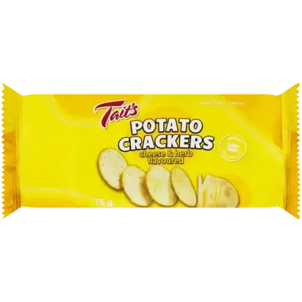Tait's Cheese & Herb Flavoured Potato Crackers 75g