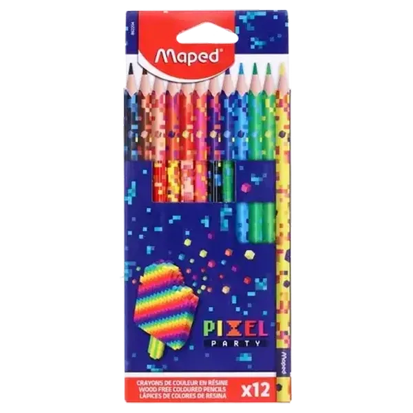 Maped Pixel Party Colouring Pencils 12-Pack