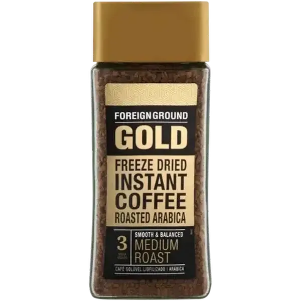 Foreign Ground Gold Medium Roast Freeze Dried Instant Coffee 200g
