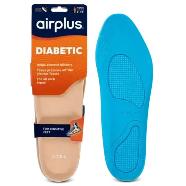 Airplus Insoles Mens Diabetic Air Blue