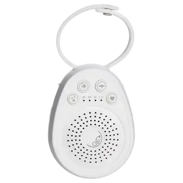 BabyWombWorld White Portable Noise and Sound Machine with Hanging Clip
