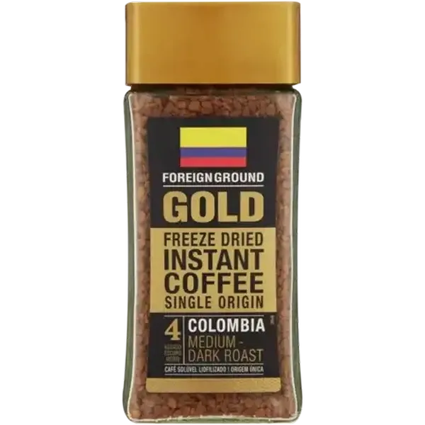 Foreign Ground Gold Colombia Freeze Dried Instant Coffee 100g
