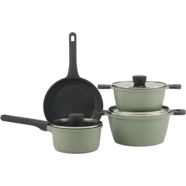 Agean Green Eden Cast Aluminium Cookware Set 7-Piece