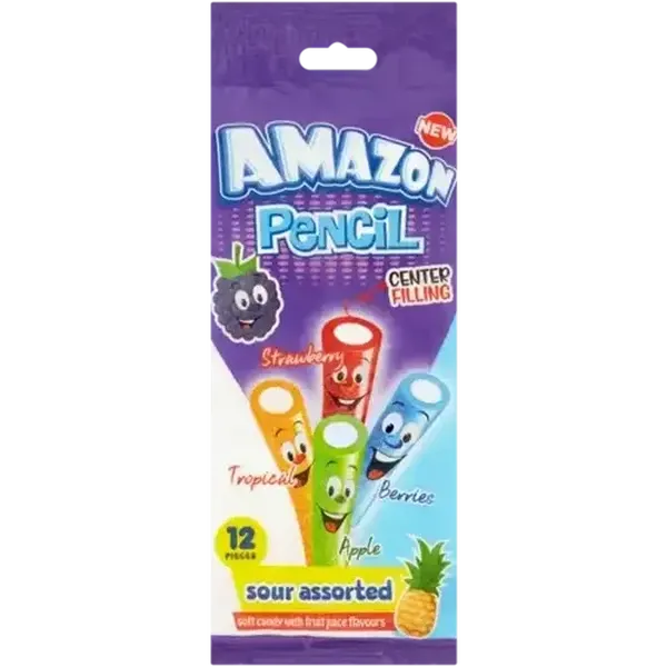 Amazon Monsta Assorted Pencil Sour Candy 12 Pack