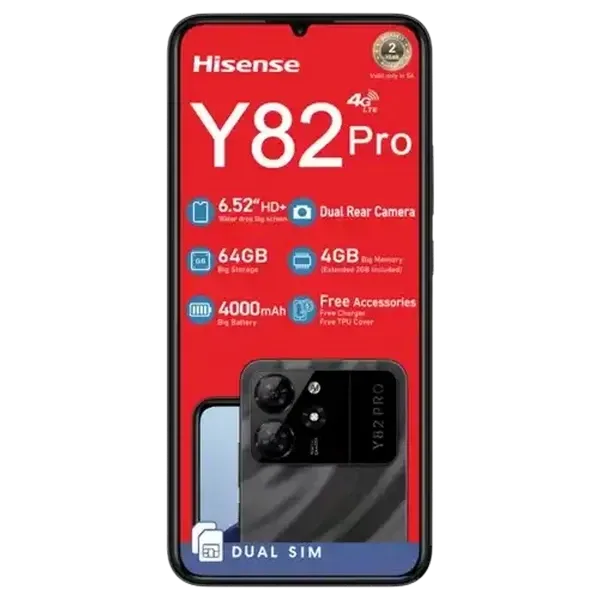 Hisense Y82 Pro Dual Sim Black Mobile Handset (Vodacom)