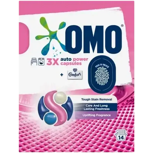 OMO Auto Power Capsules with a Touch of Comfort 14 x 21ml