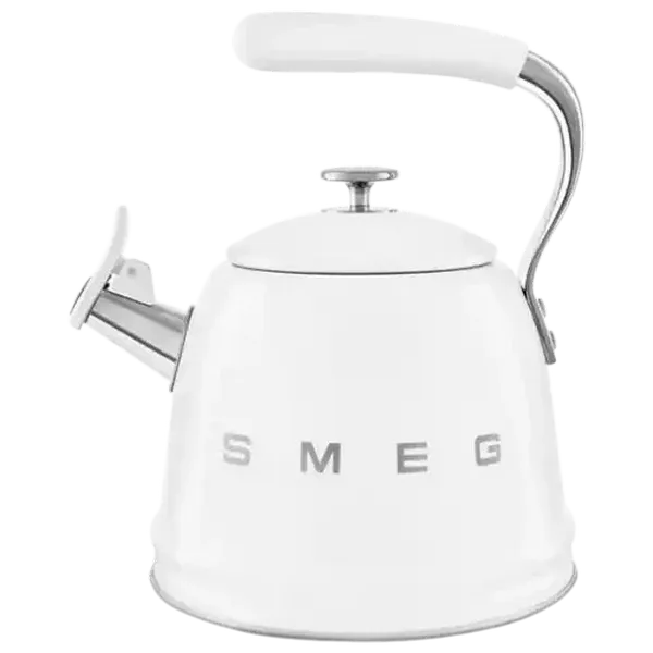 Smeg Ice White Retro Whistling Kettle 2.3L