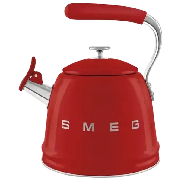 Smeg Fiery Red Retro Whistling Kettle 2.3L