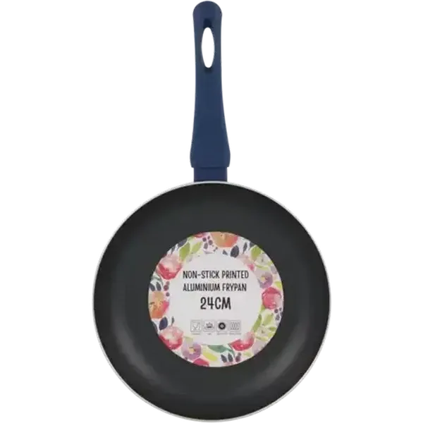 Non-Stick Printed Aluminium Frypan 24cm (Colour May Vary)
