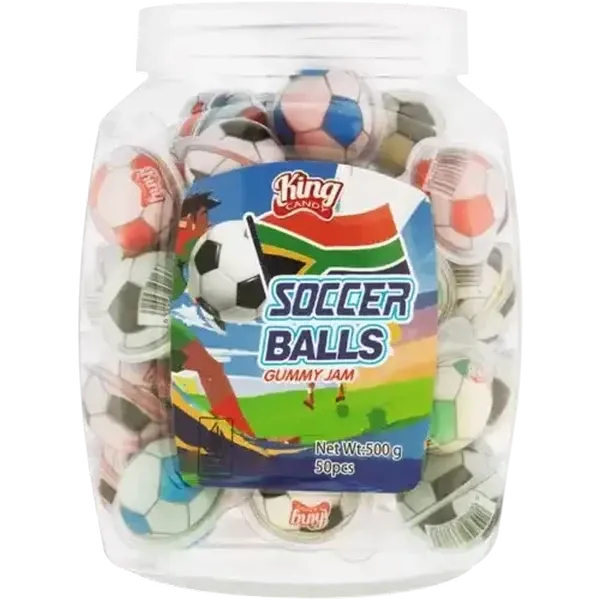 King Candy Soccer Balls Gummy Jam 50 Pack