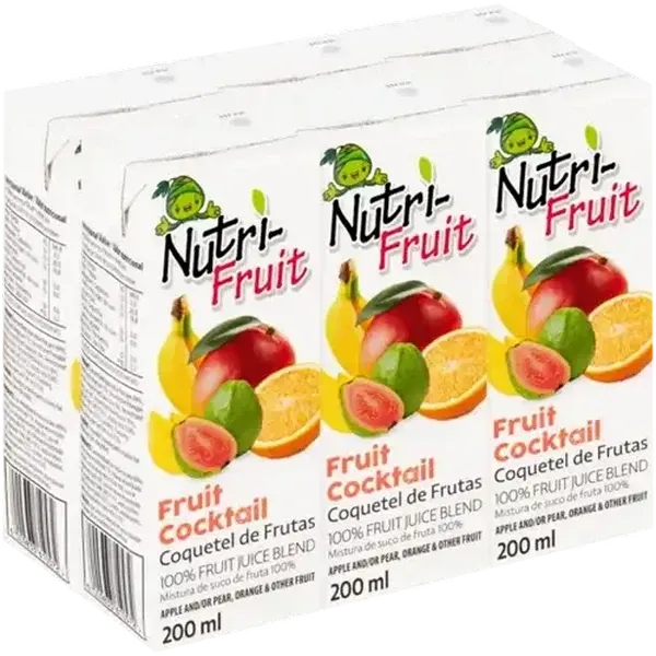 Nutri-Fruit Fruit Cocktail 100% Fruit Juice Blend 6 x 200ml