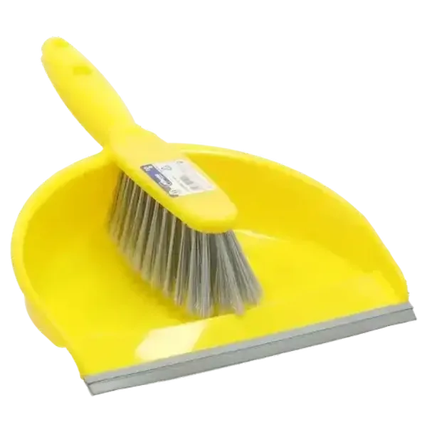 M-Home Plastic Dustpan & Brush Set (Colour May Vary)