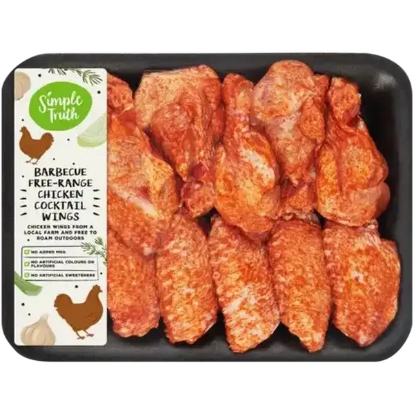 Simple Truth Barbecue Free-Range Chicken Cocktail Wings Per KG