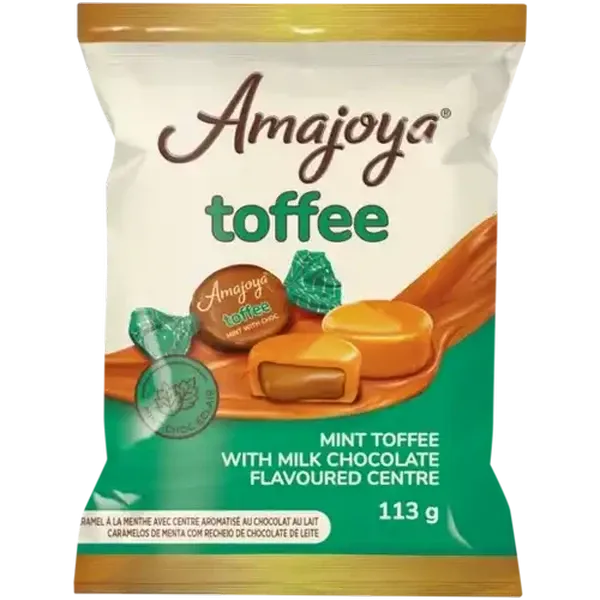 Amajoya Mint Toffee with Milk Chocolate Flavoured Centre 113g