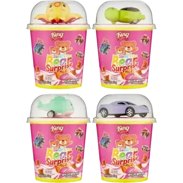 King Candy Sweet n Fun Bear Surprise Biscuit with Toys 50g ( Assorted Item - Supplied at Random)