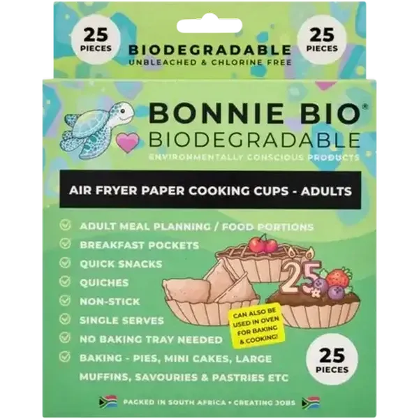 Bonnie Bio Air Fryer Paper Cooking Cups for Adults 25 Pack
