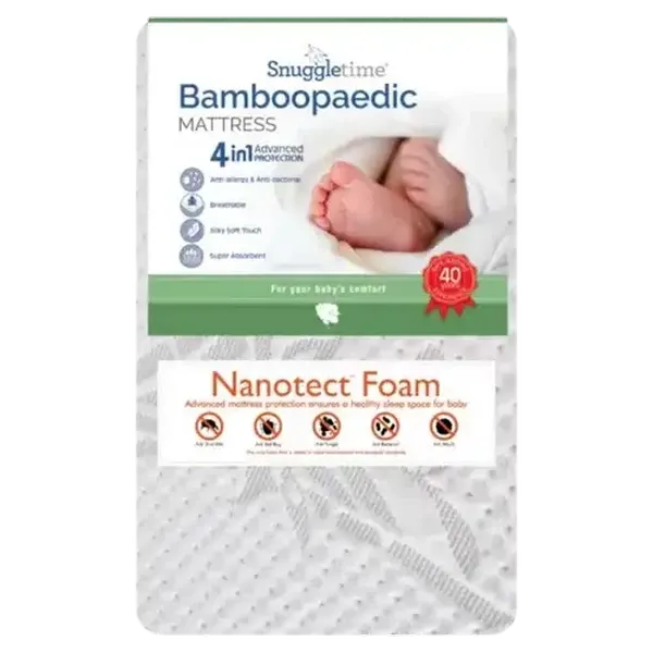 Snuggletime Nanotect Bamboopaedic Side Sleeper Camp Cot Matress
