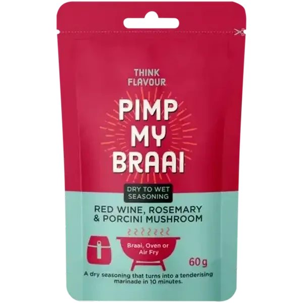Pimp My Braai Red Wine, Rosemary & Porcini Mushroom Seasoning 60g