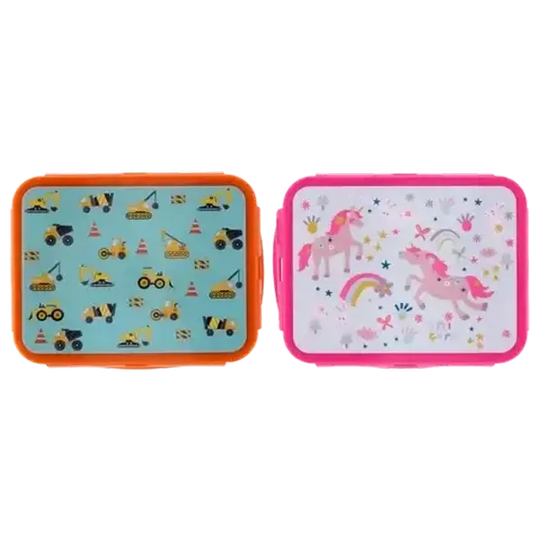 Unicorn or Build 3 Compartment Lunch Box 1L (Design May Vary)