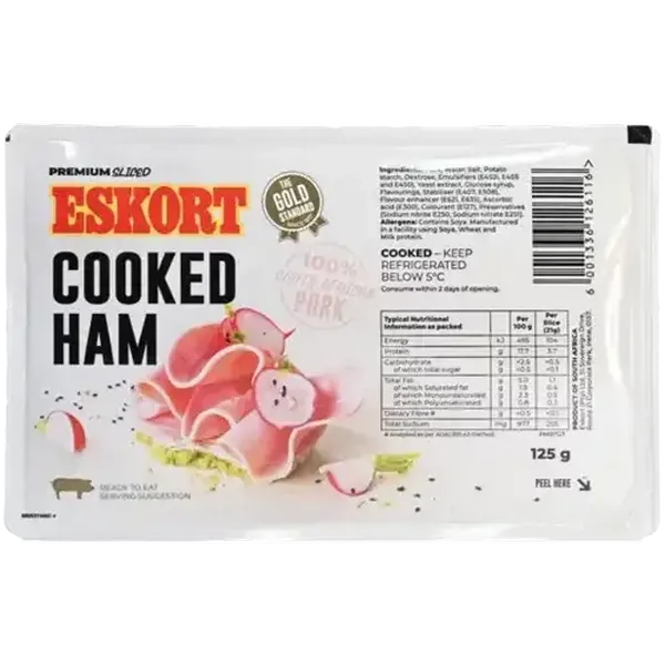Eskort Sliced Cooked Ham 125g