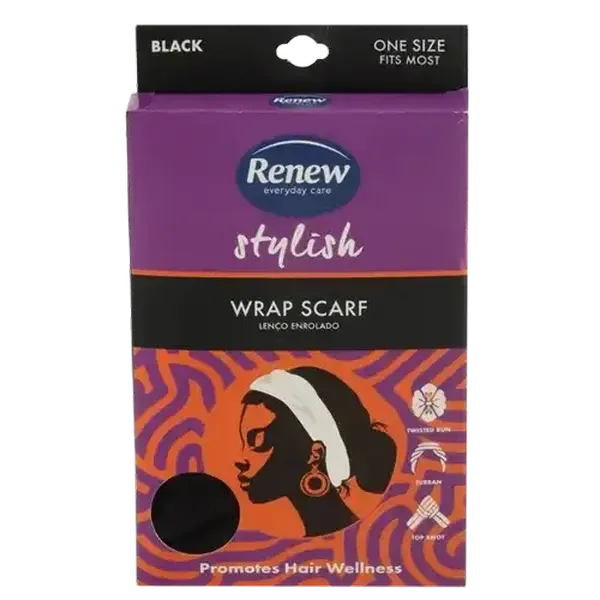 Renew Black One-Size-Fits-All Basic Knot Wrap Scarf