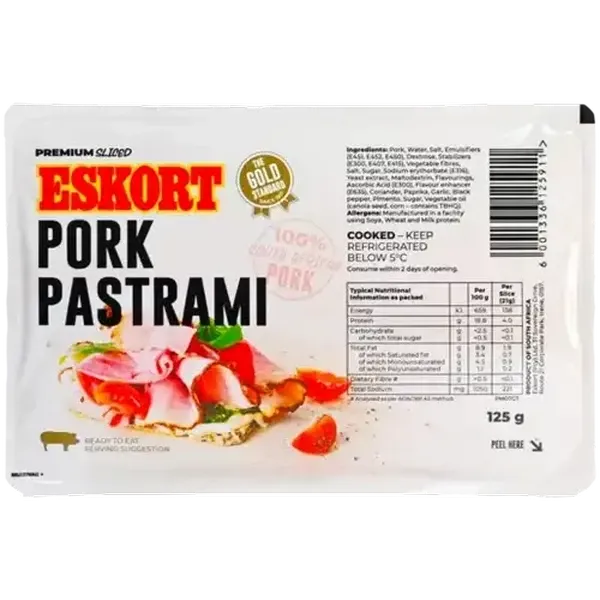 Eskort Sliced Pork Pastrami 125g
