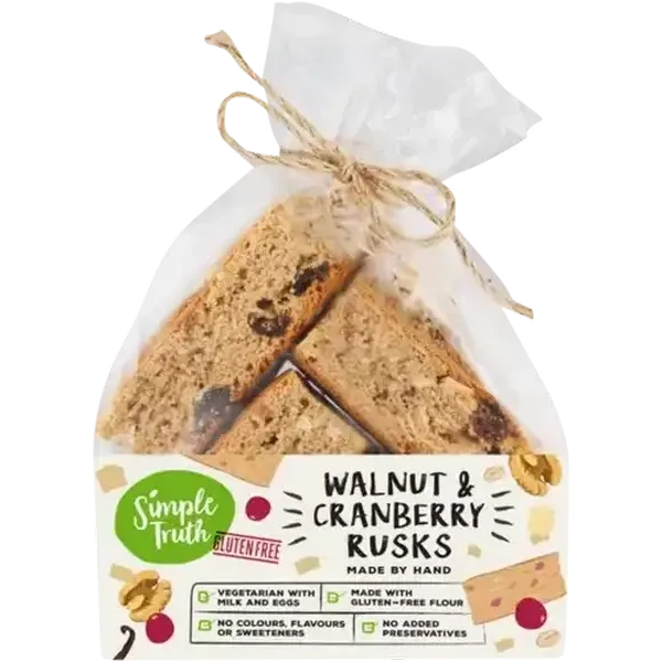 Simple Truth Walnut & Cranberry Rusks 300g
