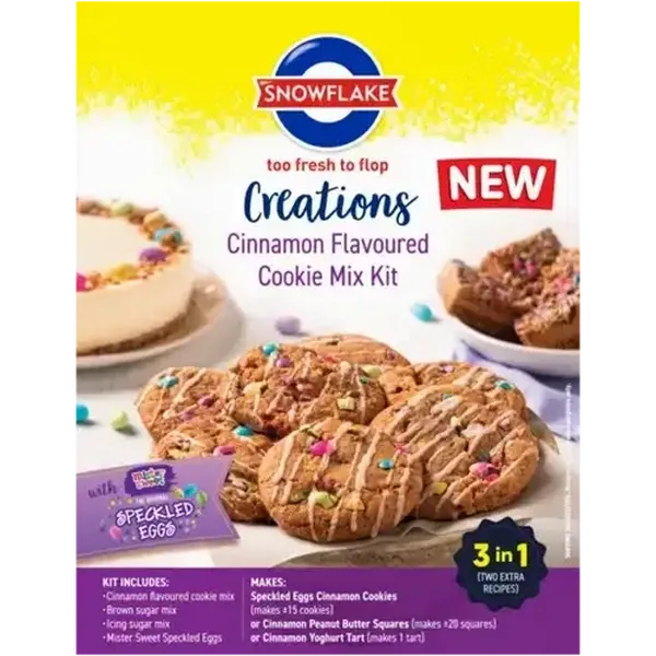 Snowflake Creations Cinnamon Flavoured Cookie Mix Kit with Speckled Eggs 500g